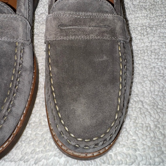 EUC! Allen Edmonds Dylan Penny Loafer Gray Suede Men’s Size 9 D - Picture 2 of 11